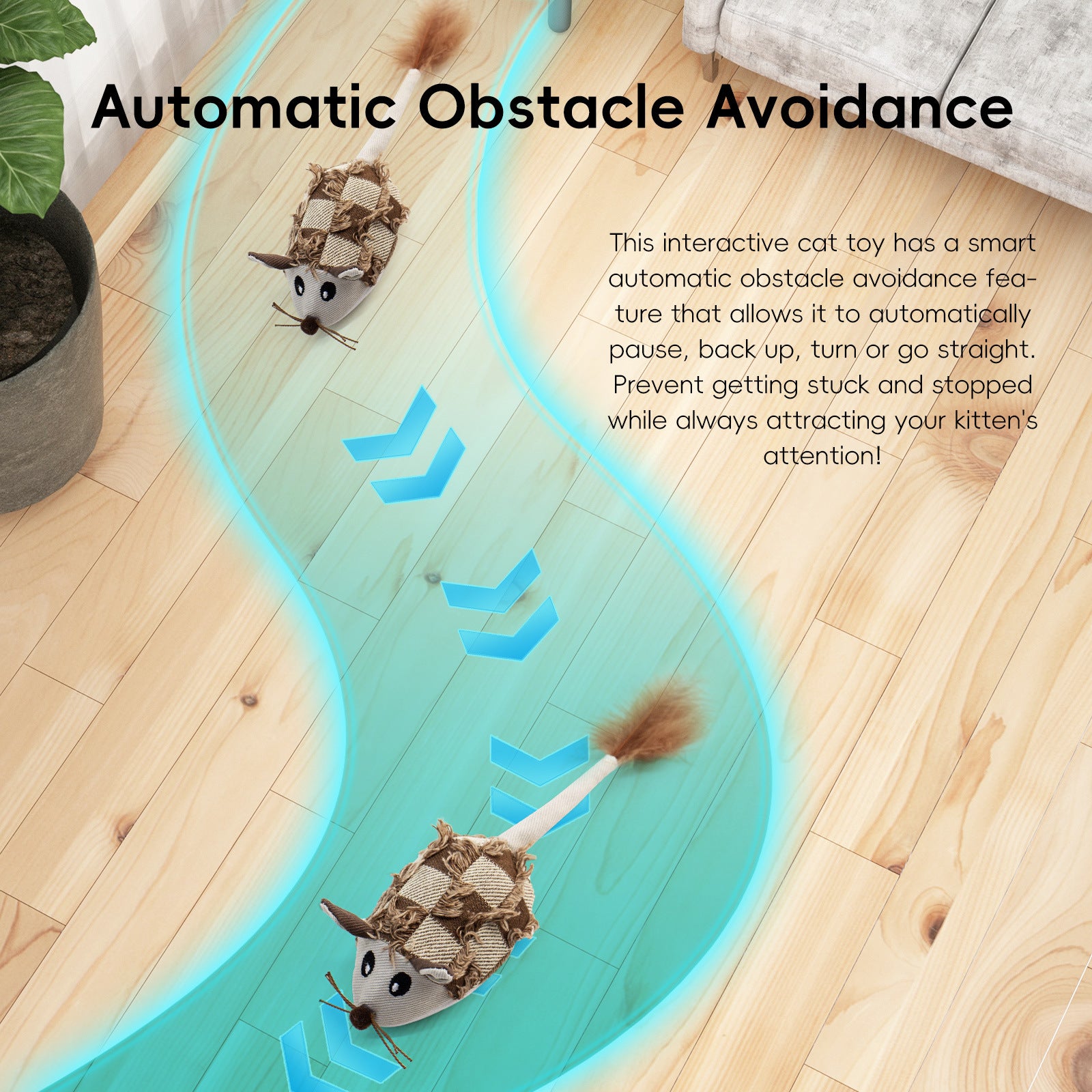 Juguete inteligente para gatos que reduce estrés y aburrimiento