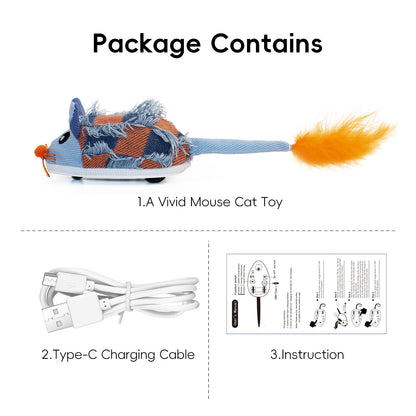Detalle del ratón interactivo con cable de carga USB incluido